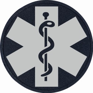 Emblemat, naszywka LOGO ESKULAP odblask 