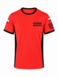 KOSZULKA T-SHIRT FLUO RATOWNIK CZARNY NADRUK + FLAGI + LOGO | MODEL II