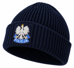CZAPKA ZIMOWA POLICJA DOKERKA GRANATOWA