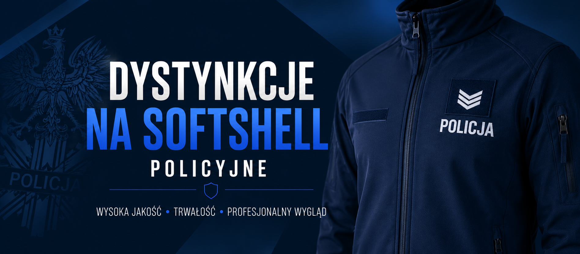 Dystynkcje na softshell – oznaczenia stopni służbowych Policji