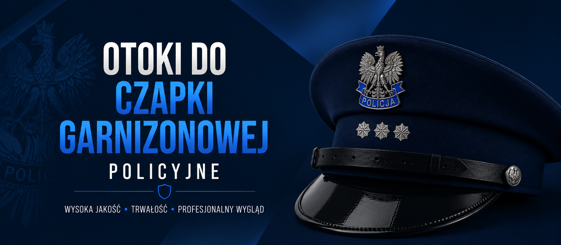 Otoki do czapki wyjściowej Policji – otoki do czapki garnizonowej
