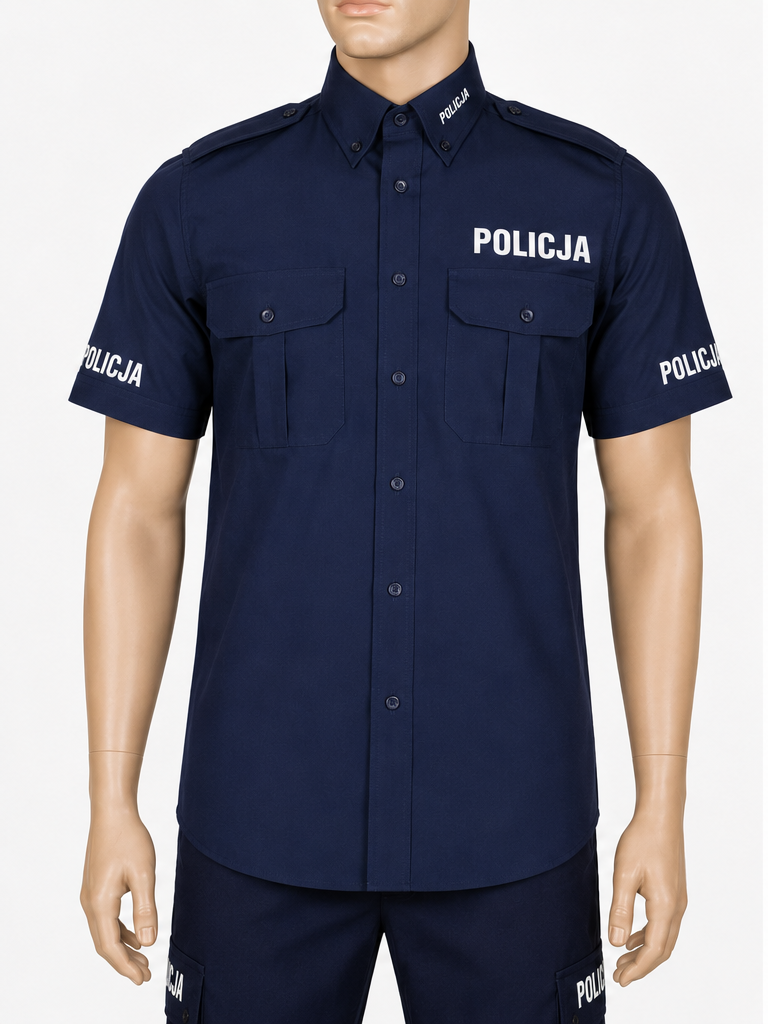 KOSZULA SŁUŻBOWA POLICJA GRANATOWA DŁUGI RĘKAW