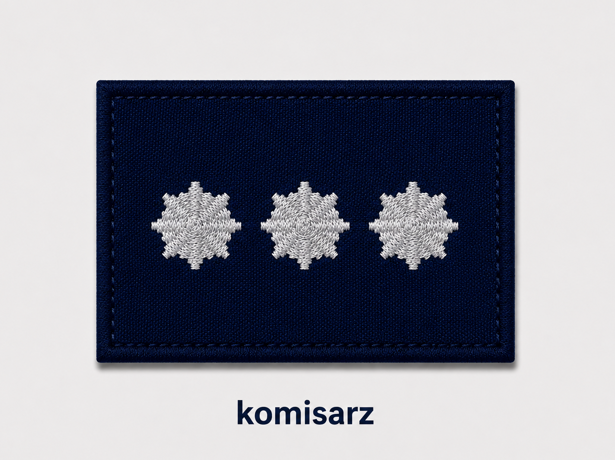 DYSTYNKCJE NA SOFTSHELL POLICYJNE KOMISARZ