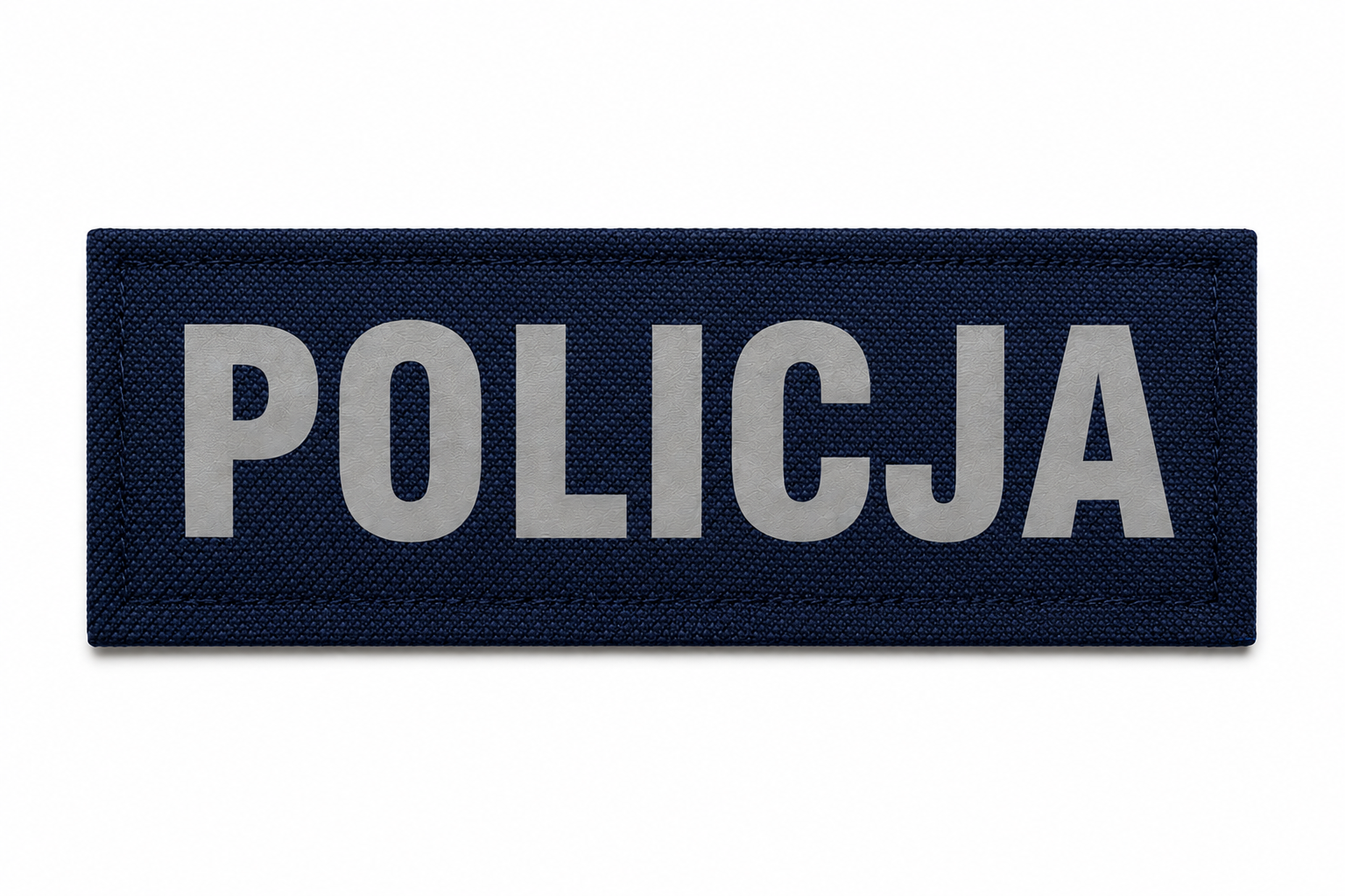 Emblemat POLICJA odblaskowy – Naszywka granatowa